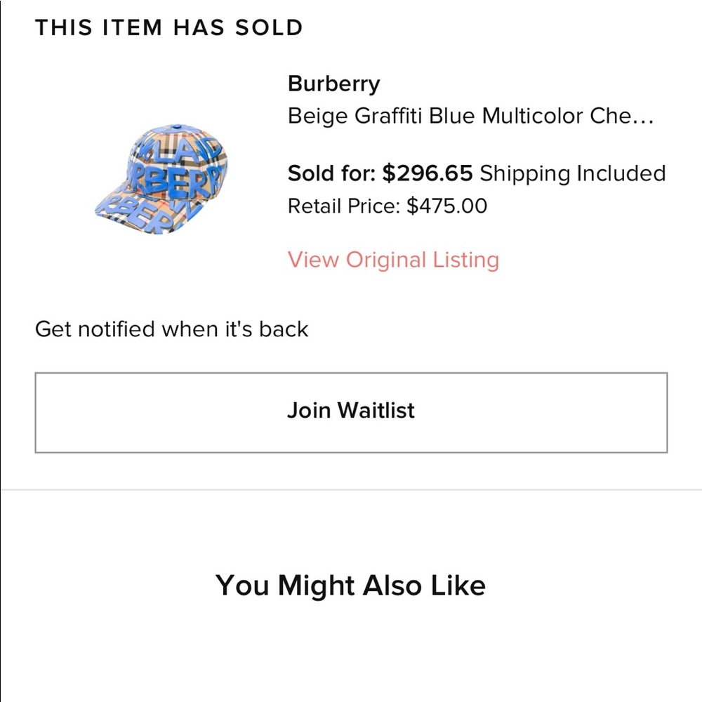Burberry beige graffiti blue multicolored hat